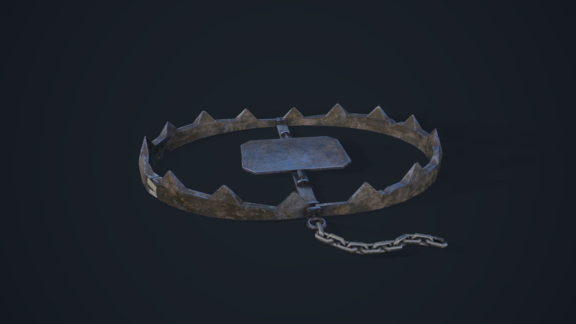 Bear Trap Low-poly 3D model_2