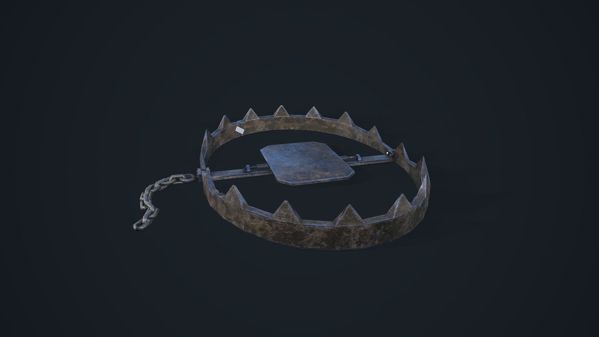 Bear Trap Low-poly 3D model_4