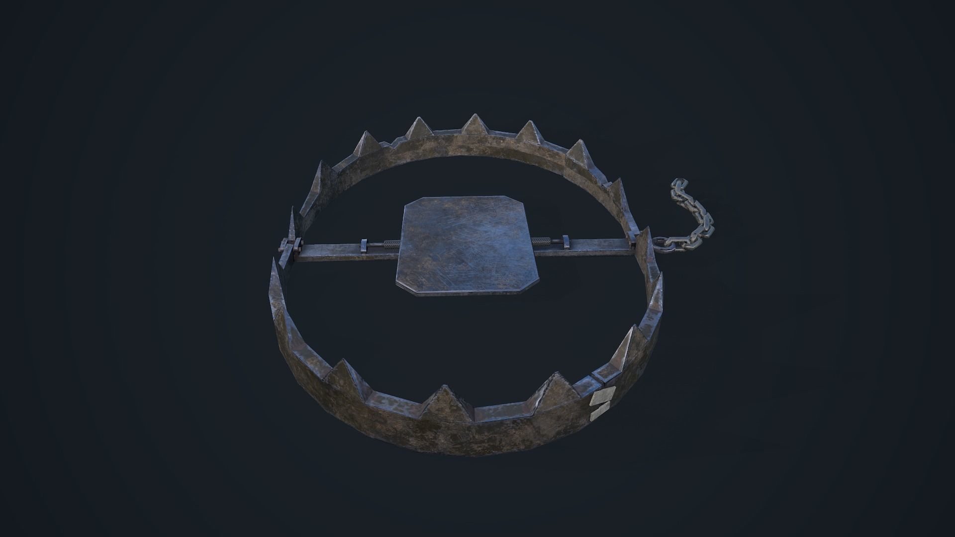 Bear Trap Low-poly 3D model_8
