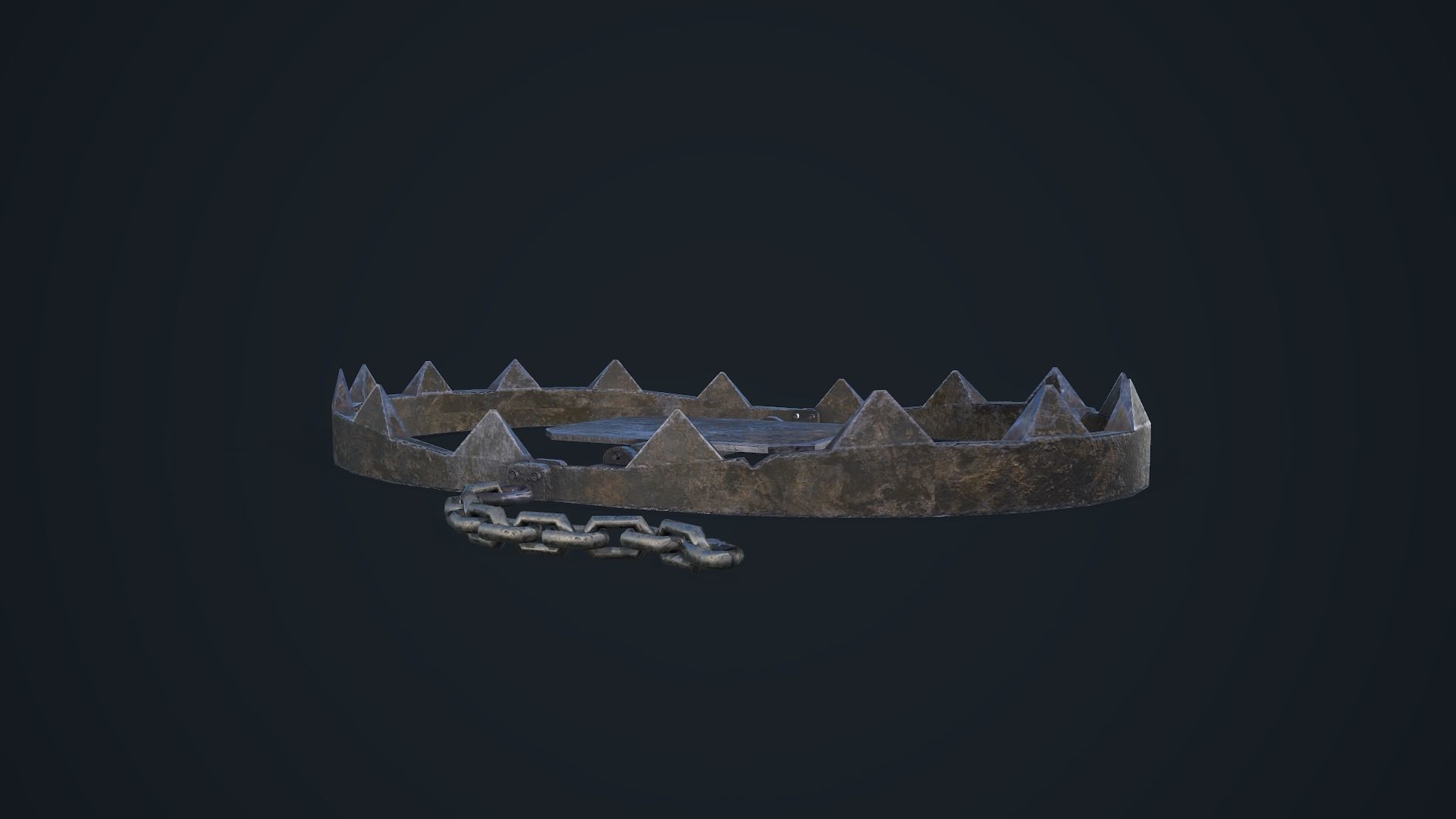 Bear Trap Low-poly 3D model_14