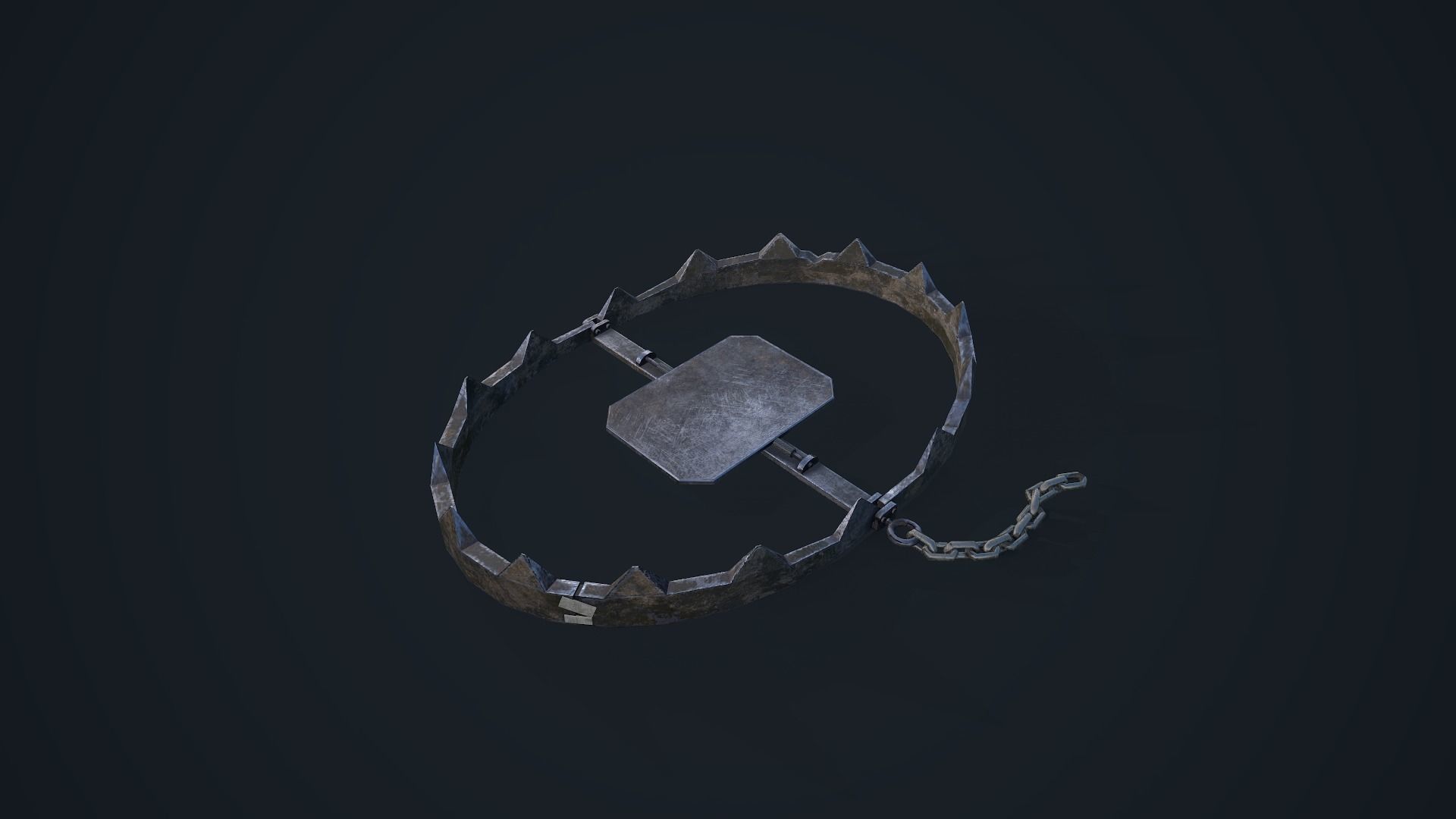 Bear Trap Low-poly 3D model_11