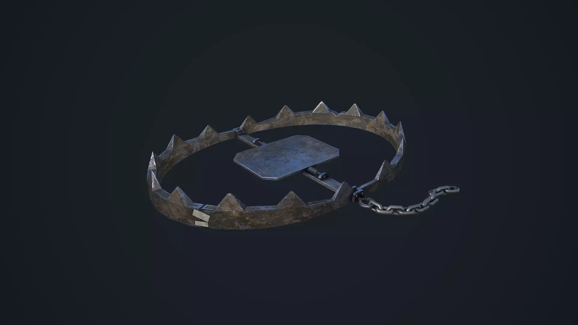 Bear Trap Low-poly 3D model_0