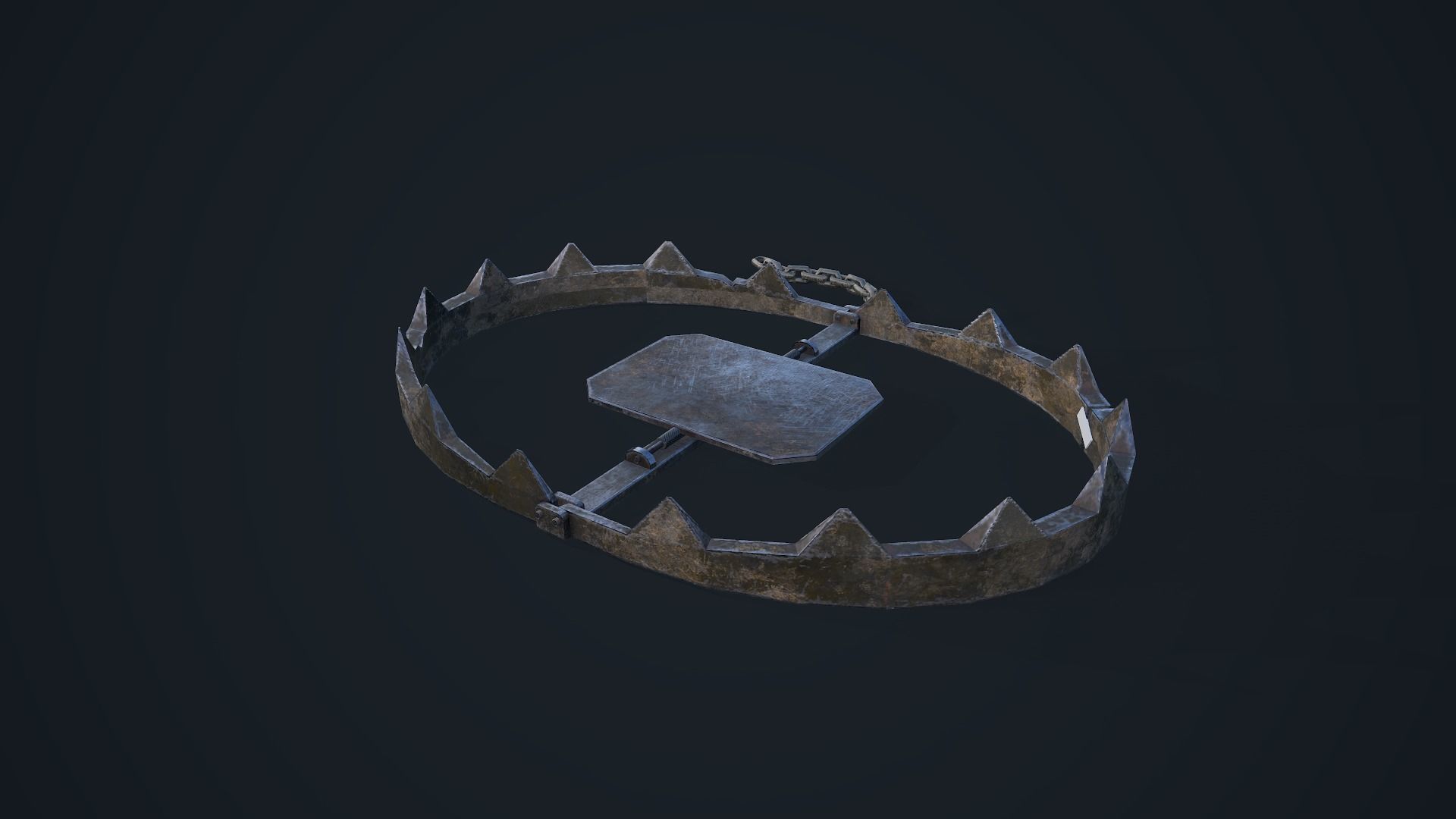 Bear Trap Low-poly 3D model_6