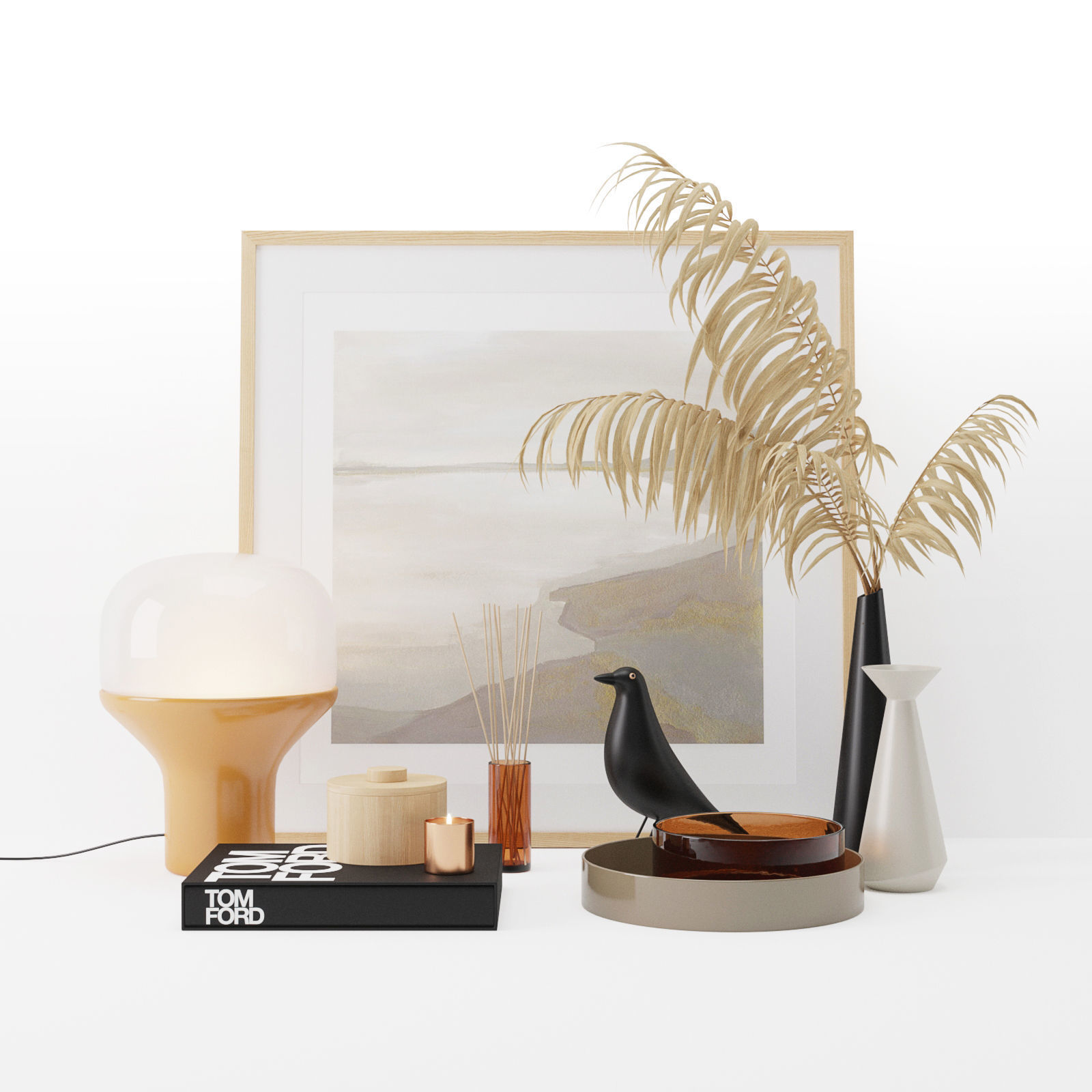 Decorative set 01 3D model_3