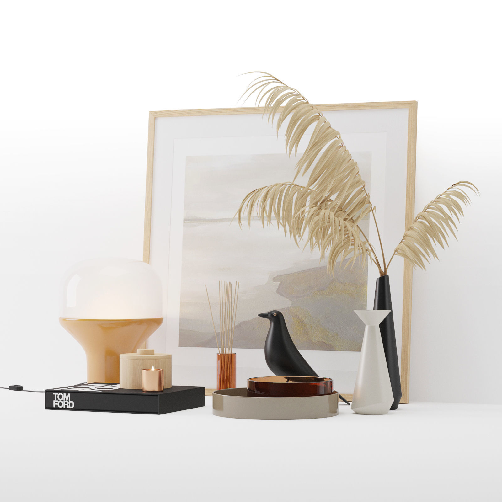 Decorative set 01 3D model_6