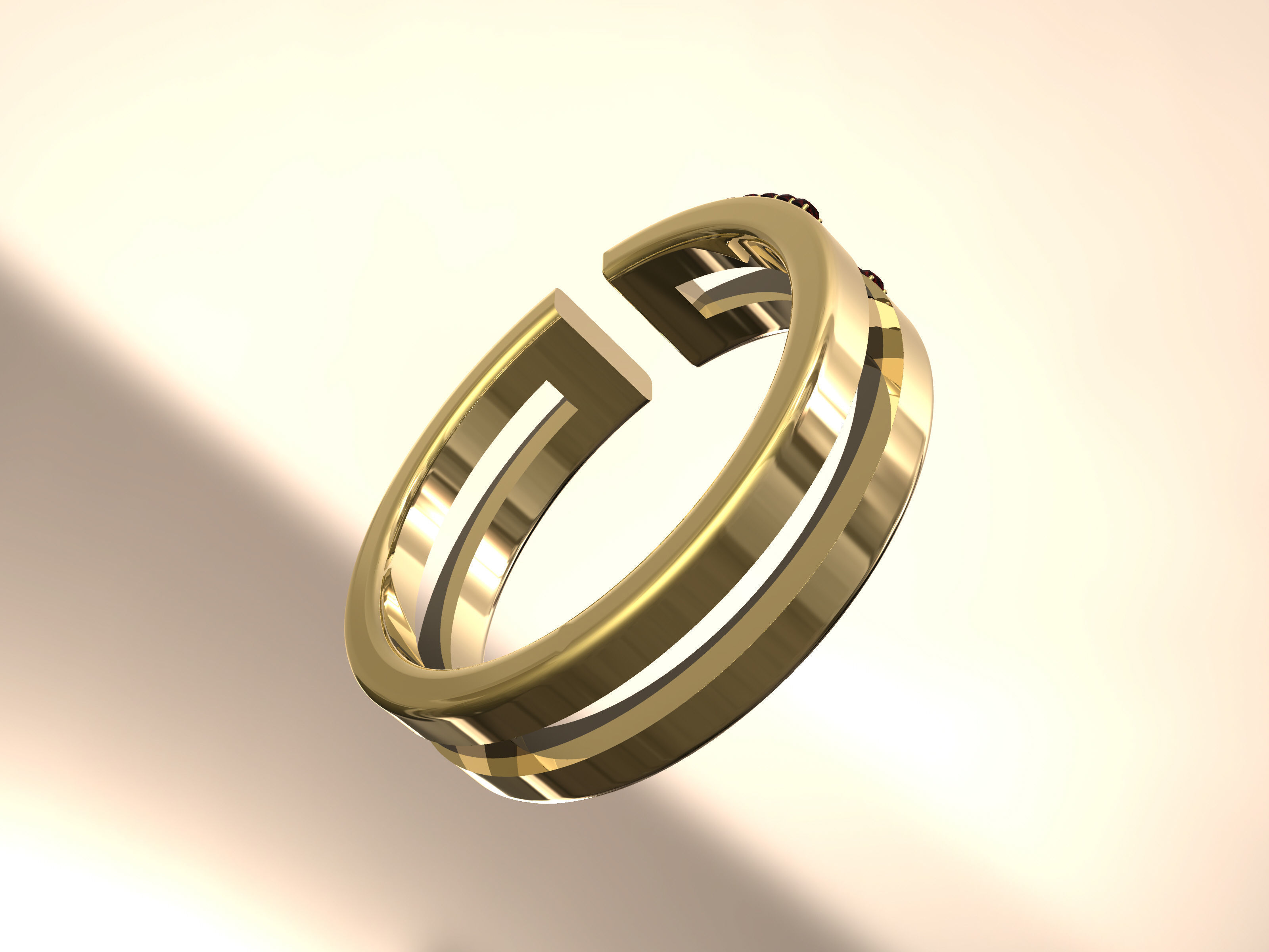 Geo Ring 3D print model_2