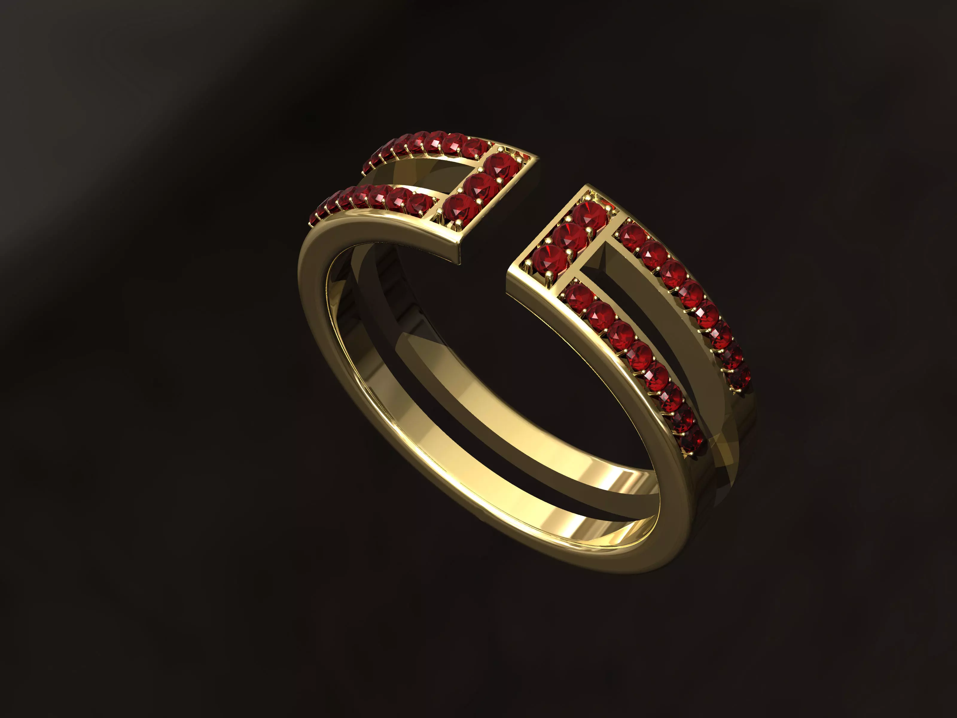 Geo Ring 3D print model_0