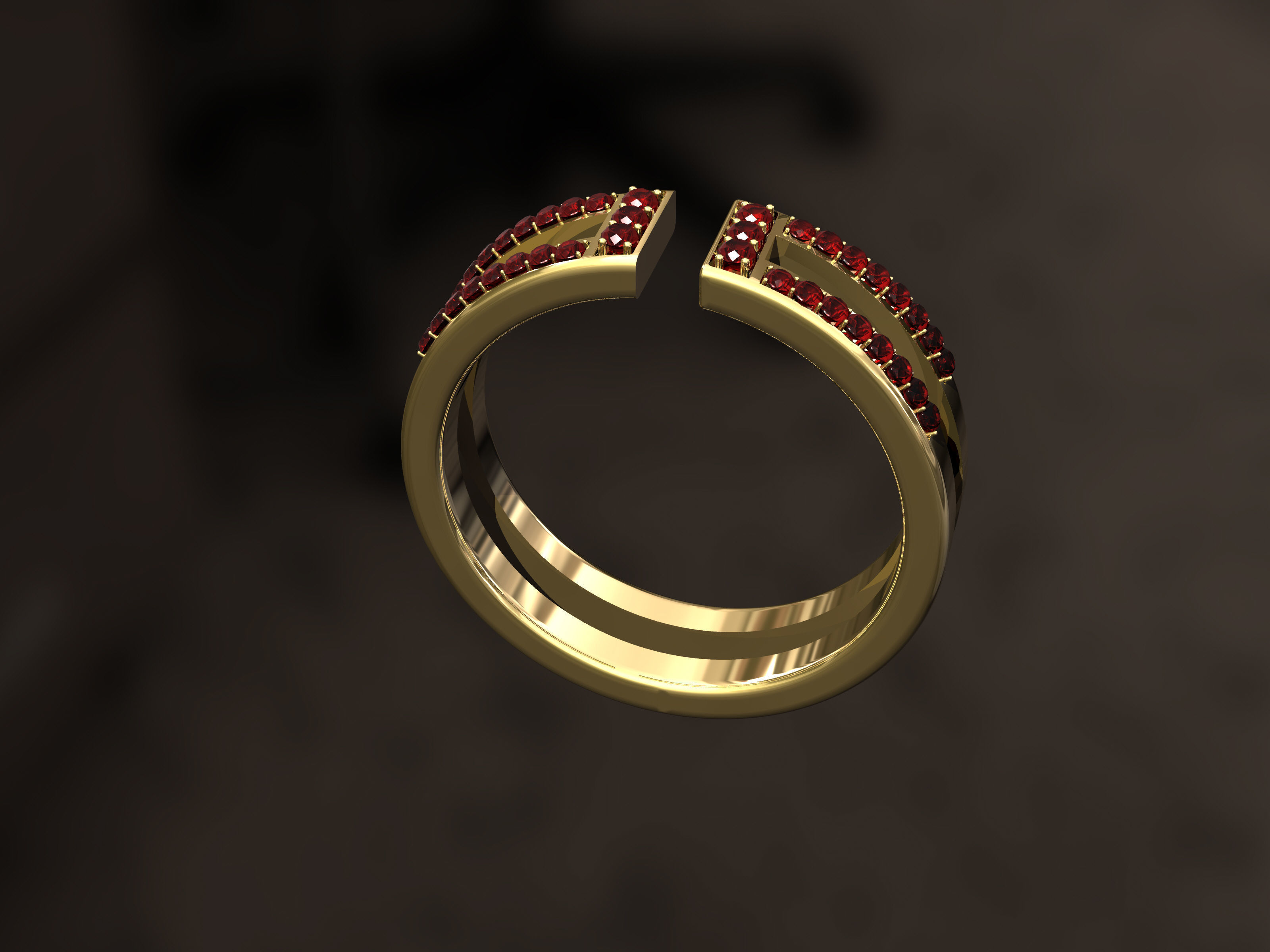 Geo Ring 3D print model_3