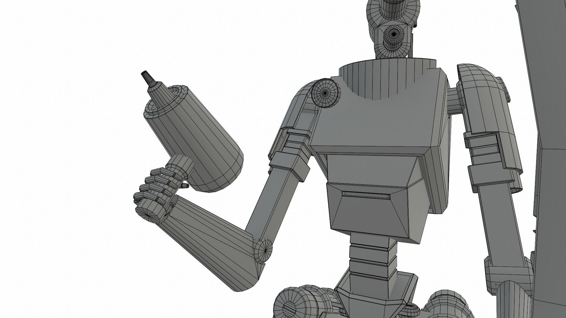 Robot technician-medic Low-poly 3D model_21