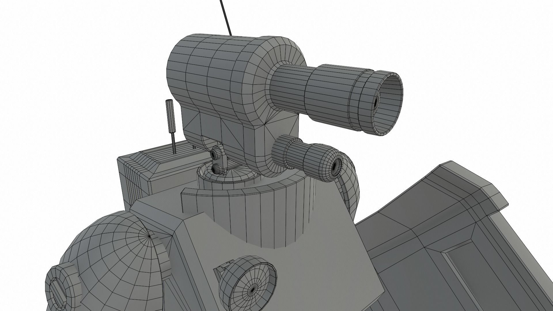 Robot technician-medic Low-poly 3D model_17