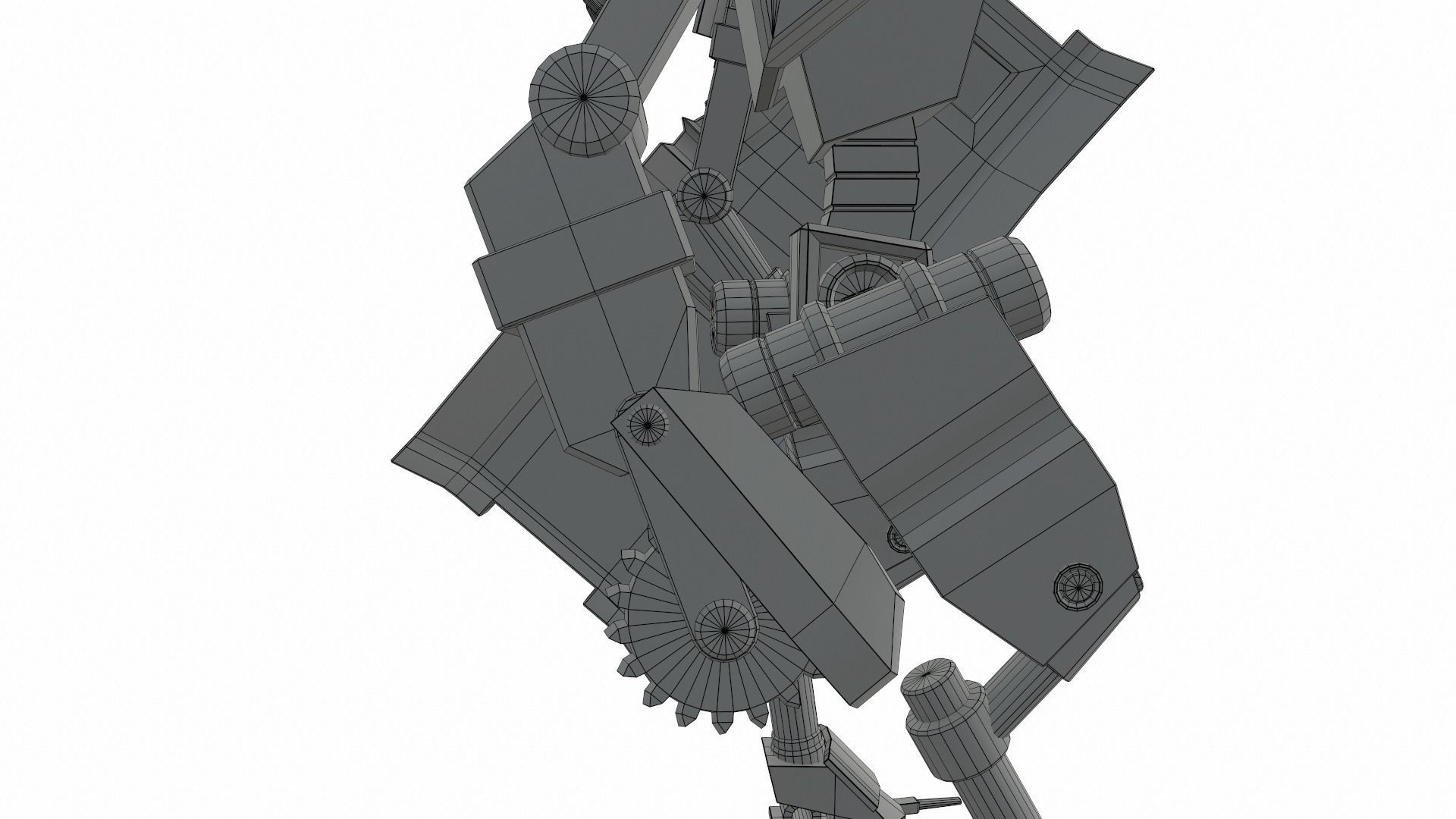 Robot technician-medic Low-poly 3D model_18