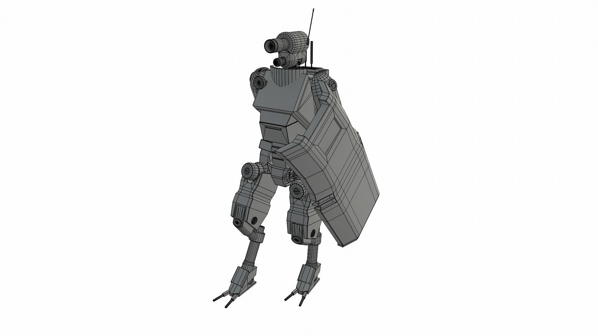 Robot technician-medic Low-poly 3D model_15