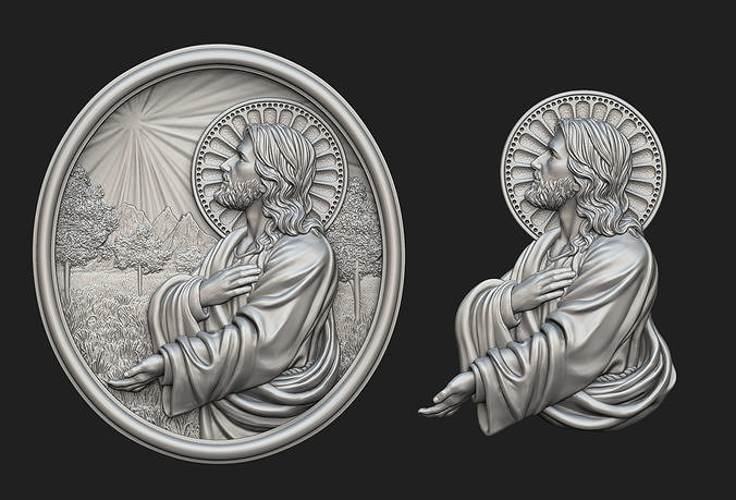 Jesus Prayer Medallion and Pendant 3D print model