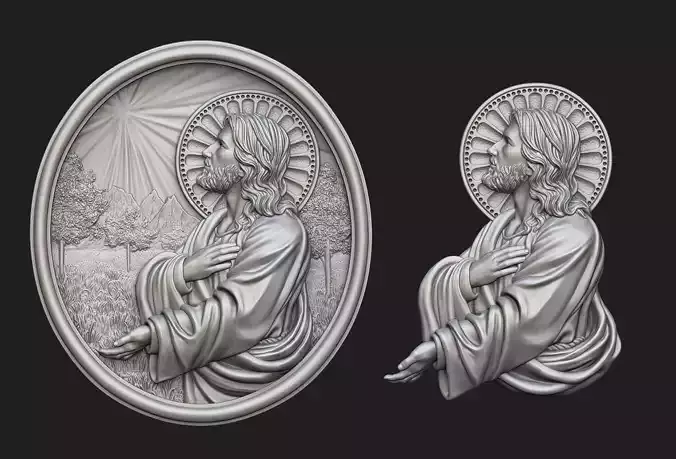 Jesus Prayer Medallion and Pendant 3D print model