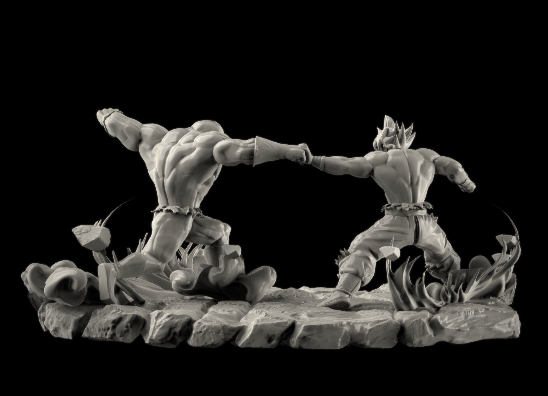 Goku vs Jiren 3D print model_1