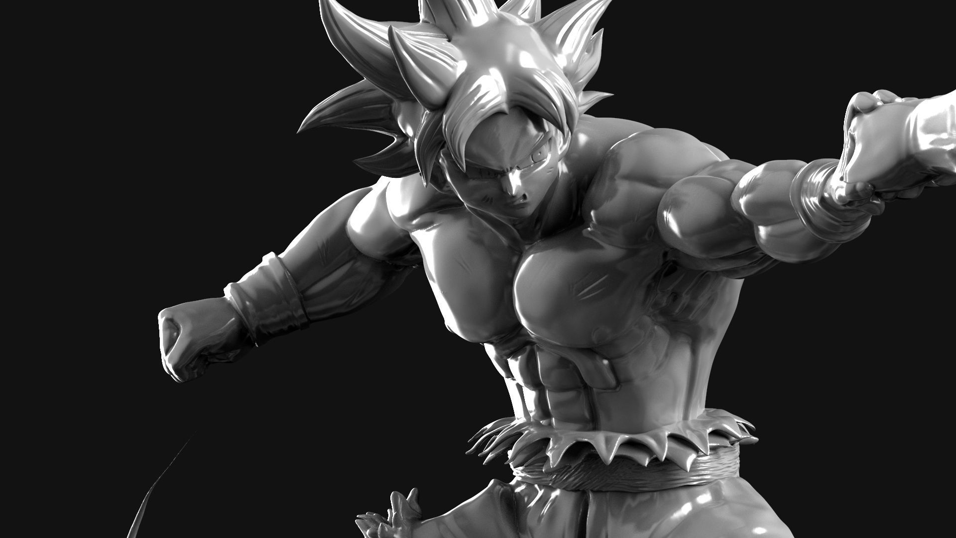 Goku vs Jiren 3D print model_2