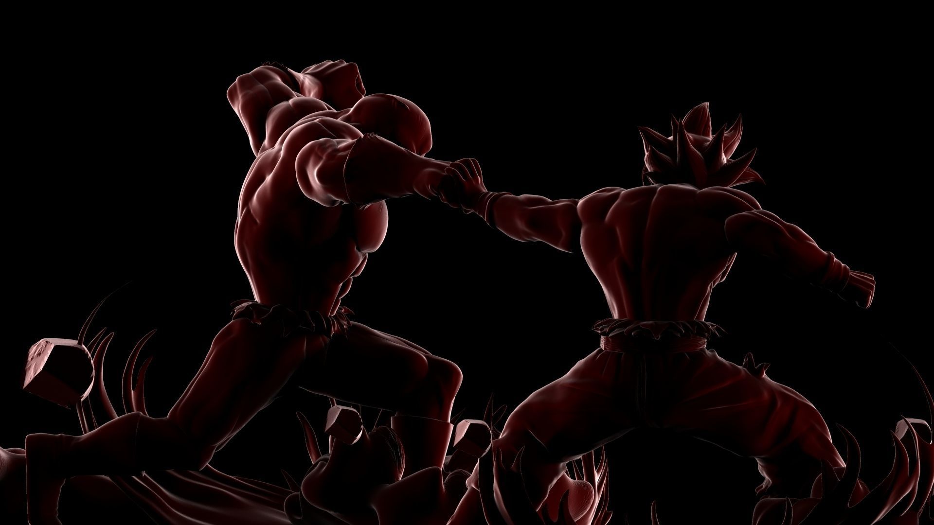 Goku vs Jiren 3D print model_4