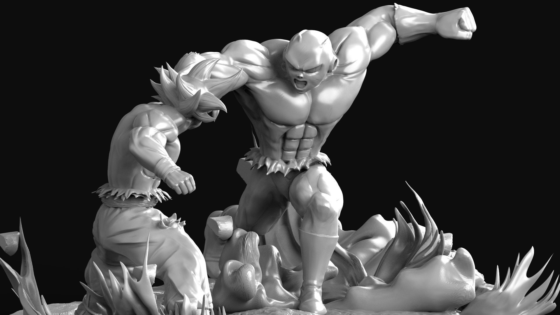 Goku vs Jiren 3D print model_3