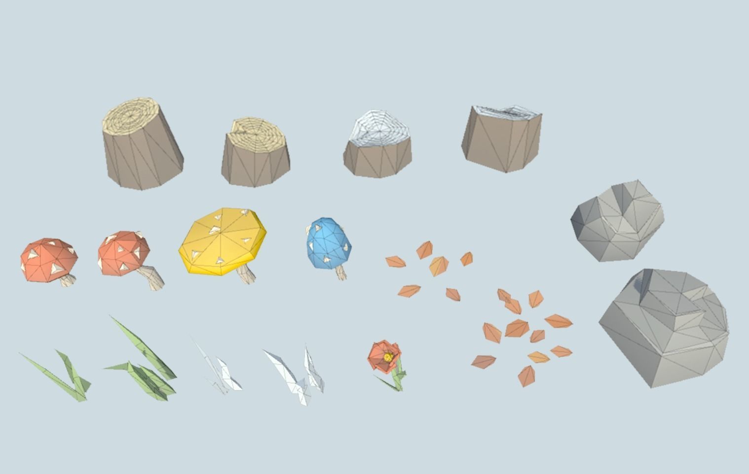 Low Poly Seasonal Nature Pack Low-poly 3D model_6