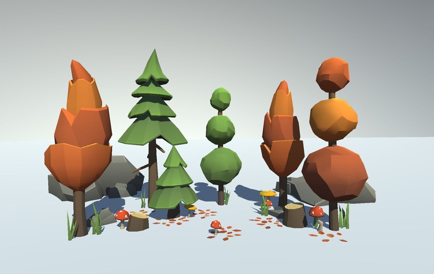 Low Poly Seasonal Nature Pack Low-poly 3D model_3