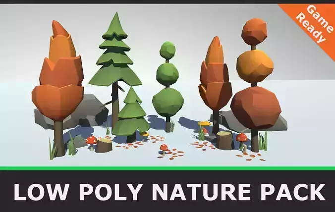 Low Poly Seasonal Nature Pack Low-poly 3D model Low Poly Seasonal Nature Pack Low-poly 3D model