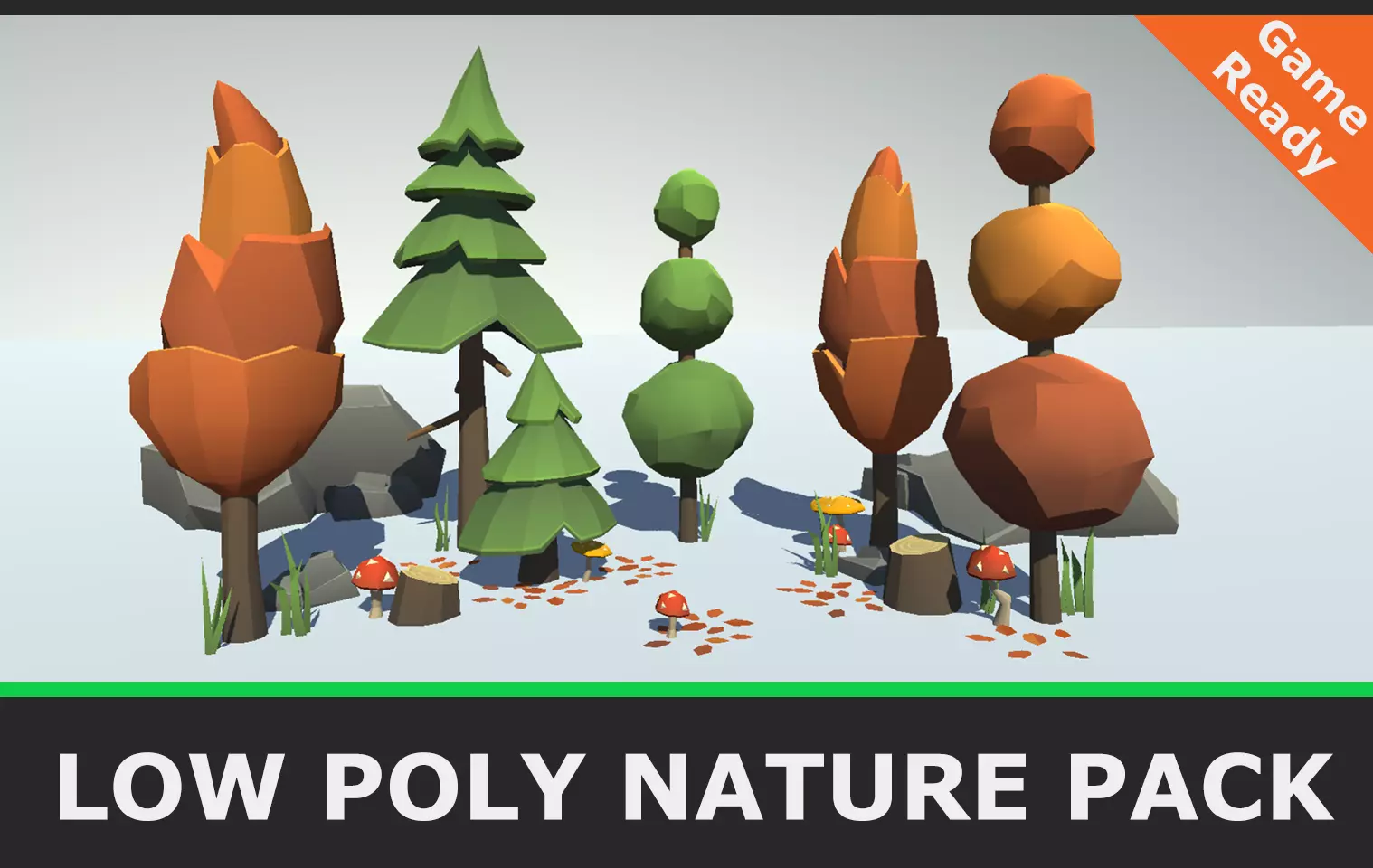 Low Poly Seasonal Nature Pack Low-poly 3D model_0