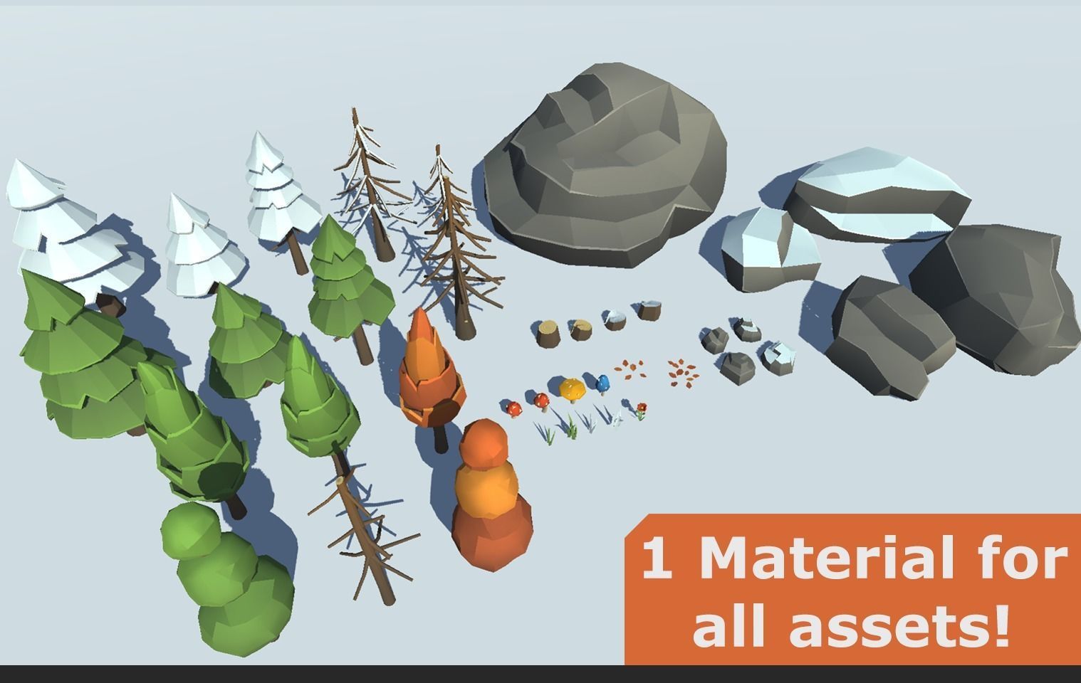Low Poly Seasonal Nature Pack Low-poly 3D model_4