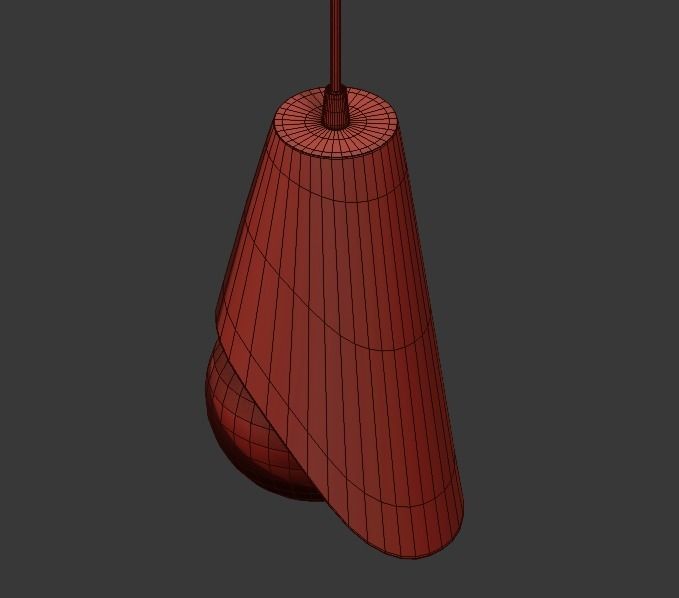 Hanging cocoons of brass and crystal 3D model_7