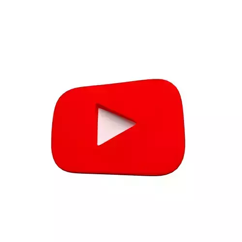 Youtube Button 05 Low-poly 3D model