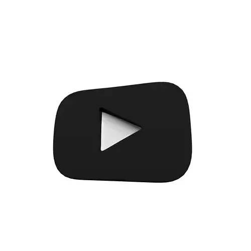 Youtube Button 06 Low-poly 3D model