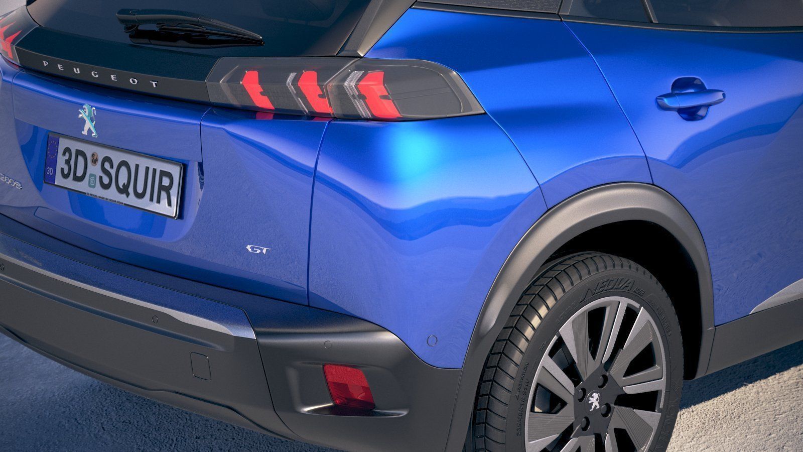 Peugeot e-2008 2020 3D model_3