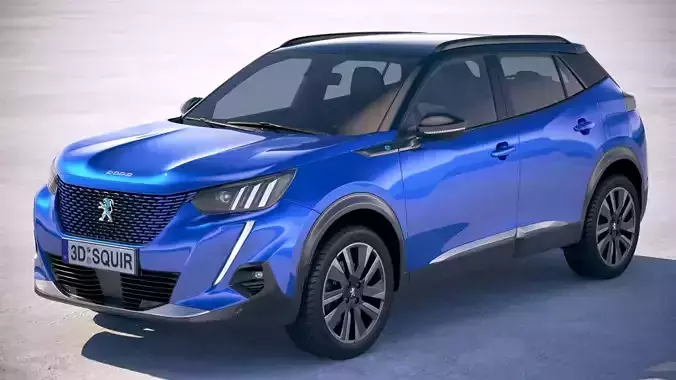 Peugeot e-2008 2020 3D model