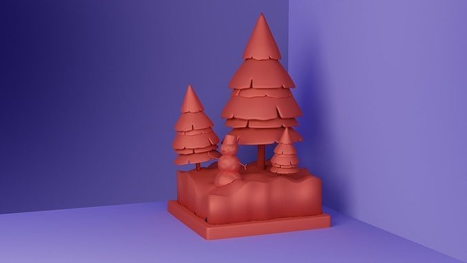 figurine decoration decor statuette Christmas new year snowman 3D print model