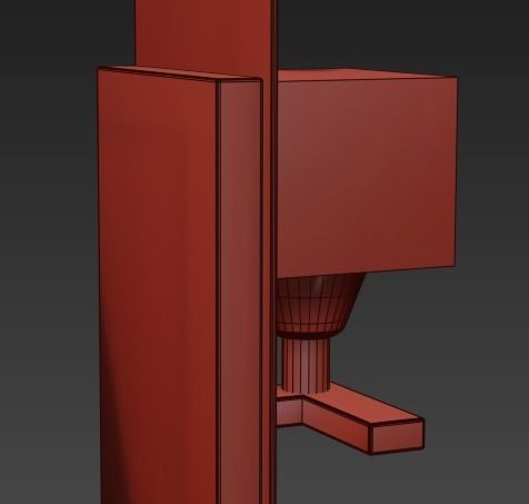 APLIQUE DE PARED ZEN CROMO 1 LUZ 3D model_4