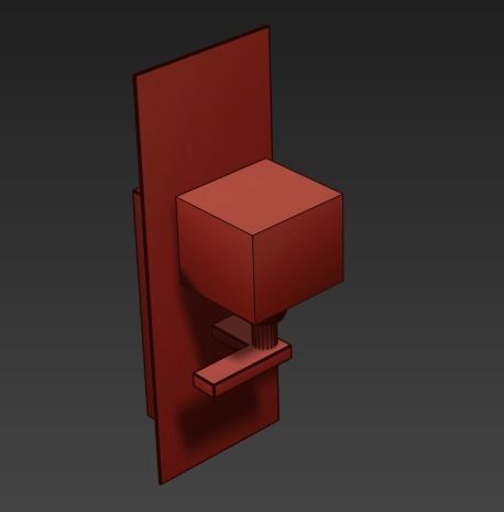 APLIQUE DE PARED ZEN CROMO 1 LUZ 3D model_1
