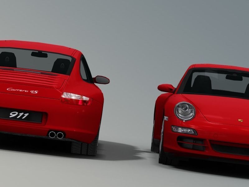 Porsche 911 Carrera 4S  997 Low-poly 3D model_19