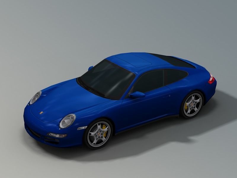 Porsche 911 Carrera 4S  997 Low-poly 3D model_10