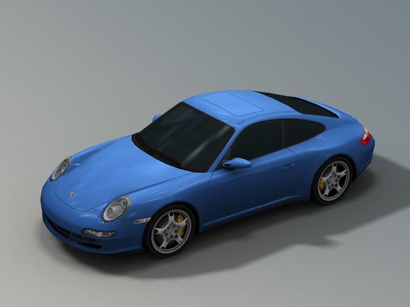 Porsche 911 Carrera 4S  997 Low-poly 3D model_11