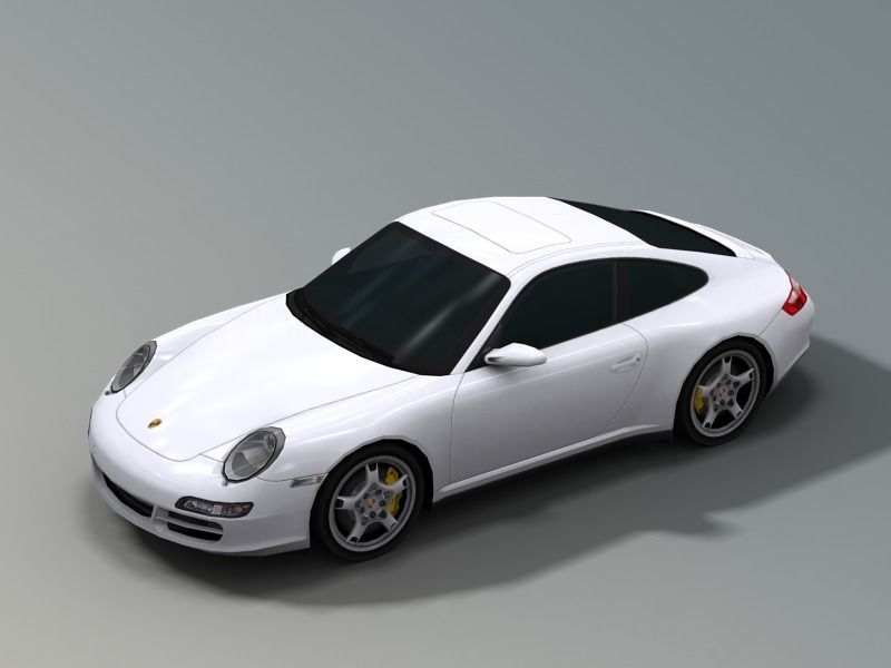 Porsche 911 Carrera 4S  997 Low-poly 3D model_6