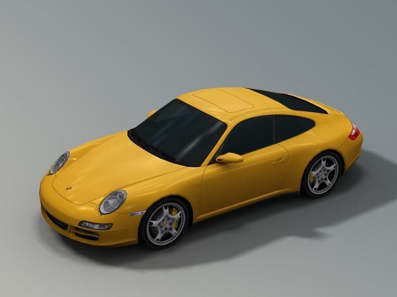 Porsche 911 Carrera 4S  997 Low-poly 3D model_7