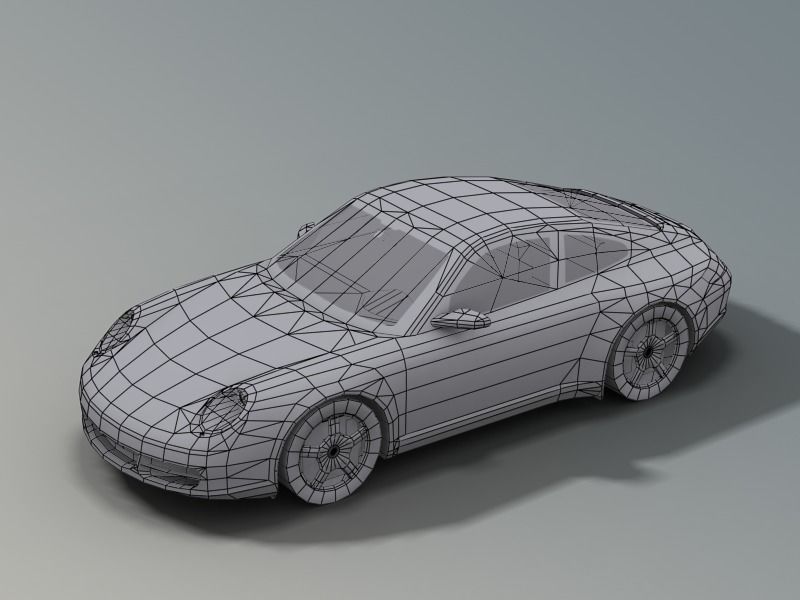 Porsche 911 Carrera 4S  997 Low-poly 3D model_16