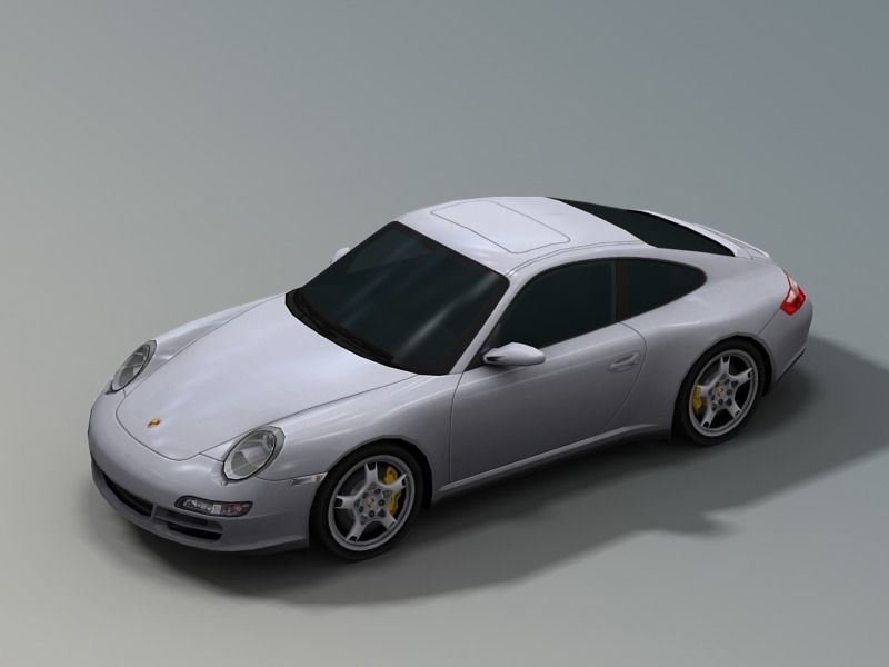 Porsche 911 Carrera 4S  997 Low-poly 3D model_9