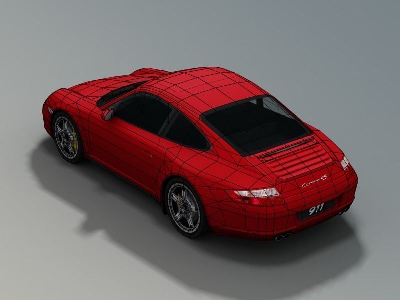Porsche 911 Carrera 4S  997 Low-poly 3D model_17