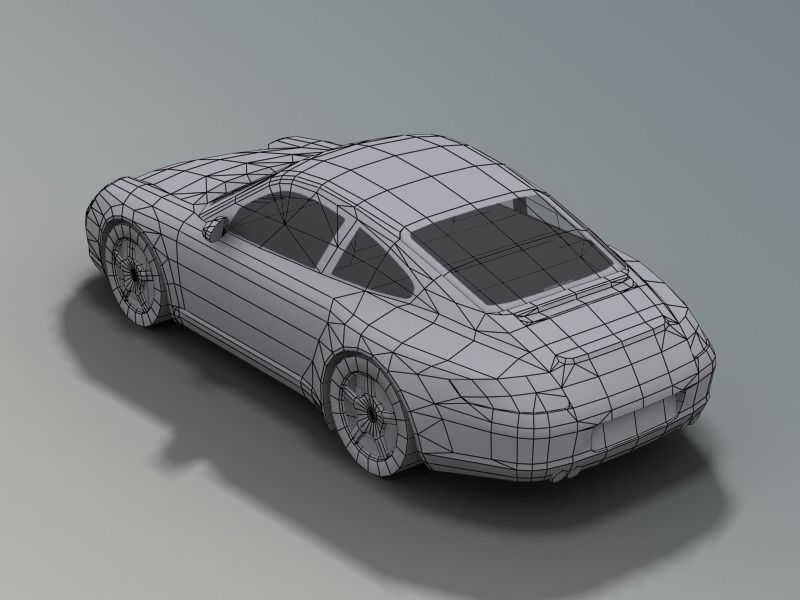 Porsche 911 Carrera 4S  997 Low-poly 3D model_18
