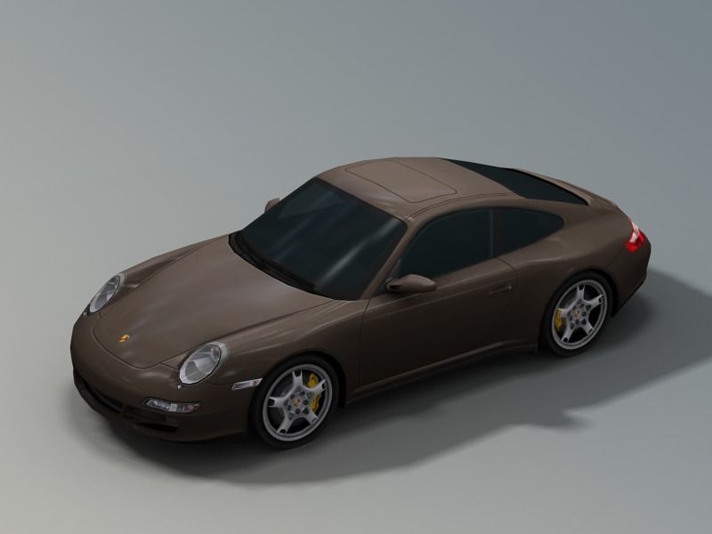 Porsche 911 Carrera 4S  997 Low-poly 3D model_13