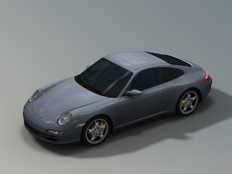 Porsche 911 Carrera 4S  997 Low-poly 3D model_12