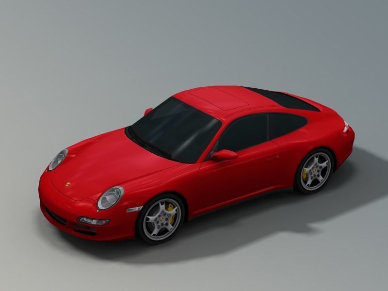 Porsche 911 Carrera 4S  997 Low-poly 3D model_4
