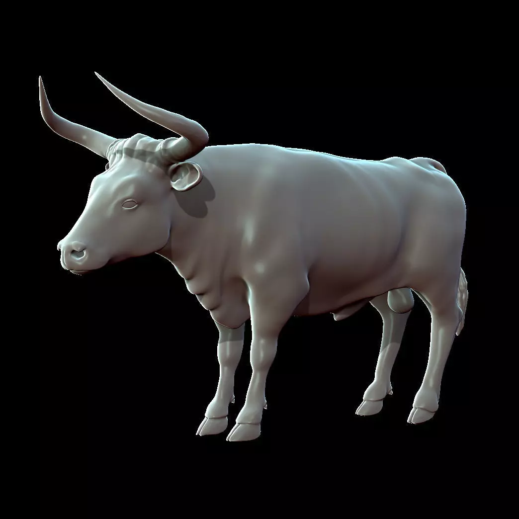 Bull Aurochs Highpoly Model 3D model_0