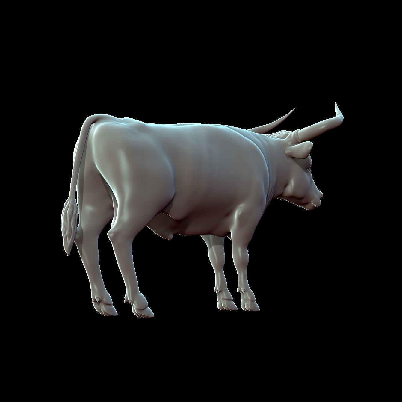Bull Aurochs Highpoly Model 3D model_4