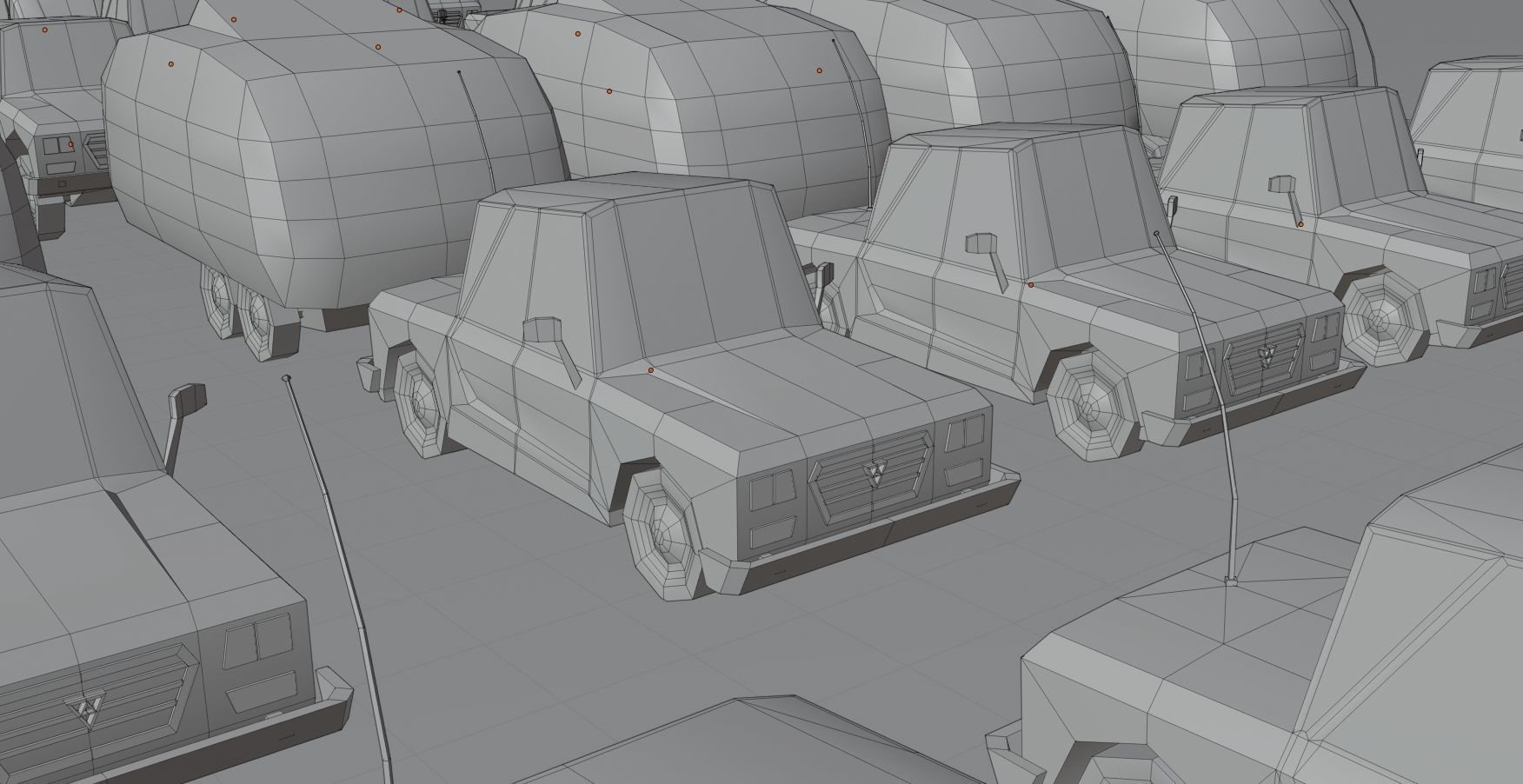 Free Affekta Concept Toon Cars Pack - lowpoly textured gameready Low-poly 3D model_24